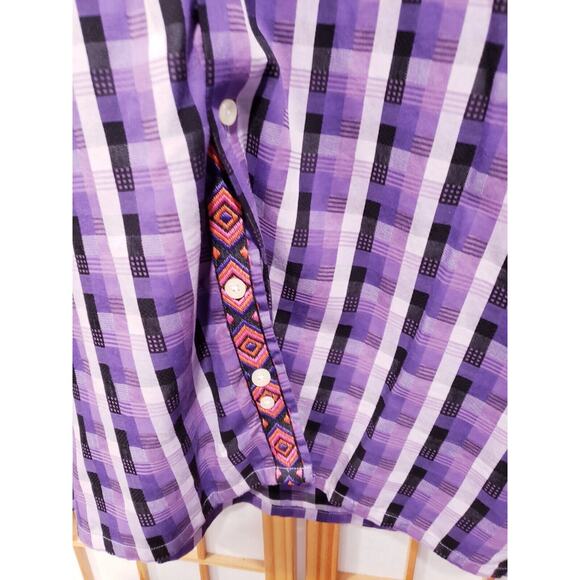 Inserch Jacquard Cotton Vertical Stripes Multicolor Men's Shirt - Size M - Picture 7 of 12